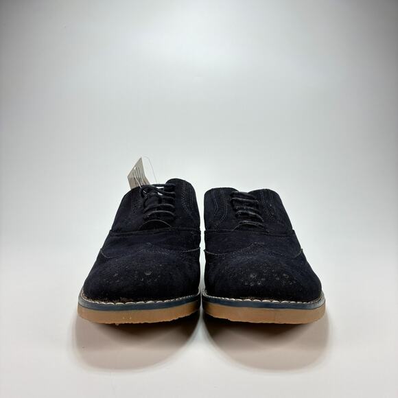Tony\'s Navy Blue Suede Brogue Wingtip Dress Casual Shoes Tan Sole Men\'s Size 9.5 main image 8